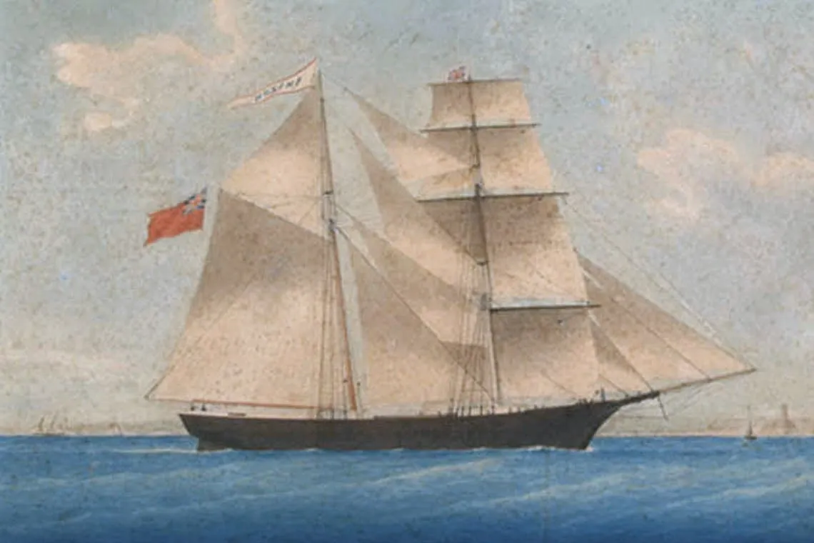 Obraz statku Amazon, późniejszej Mary Celeste, z 1861 roku