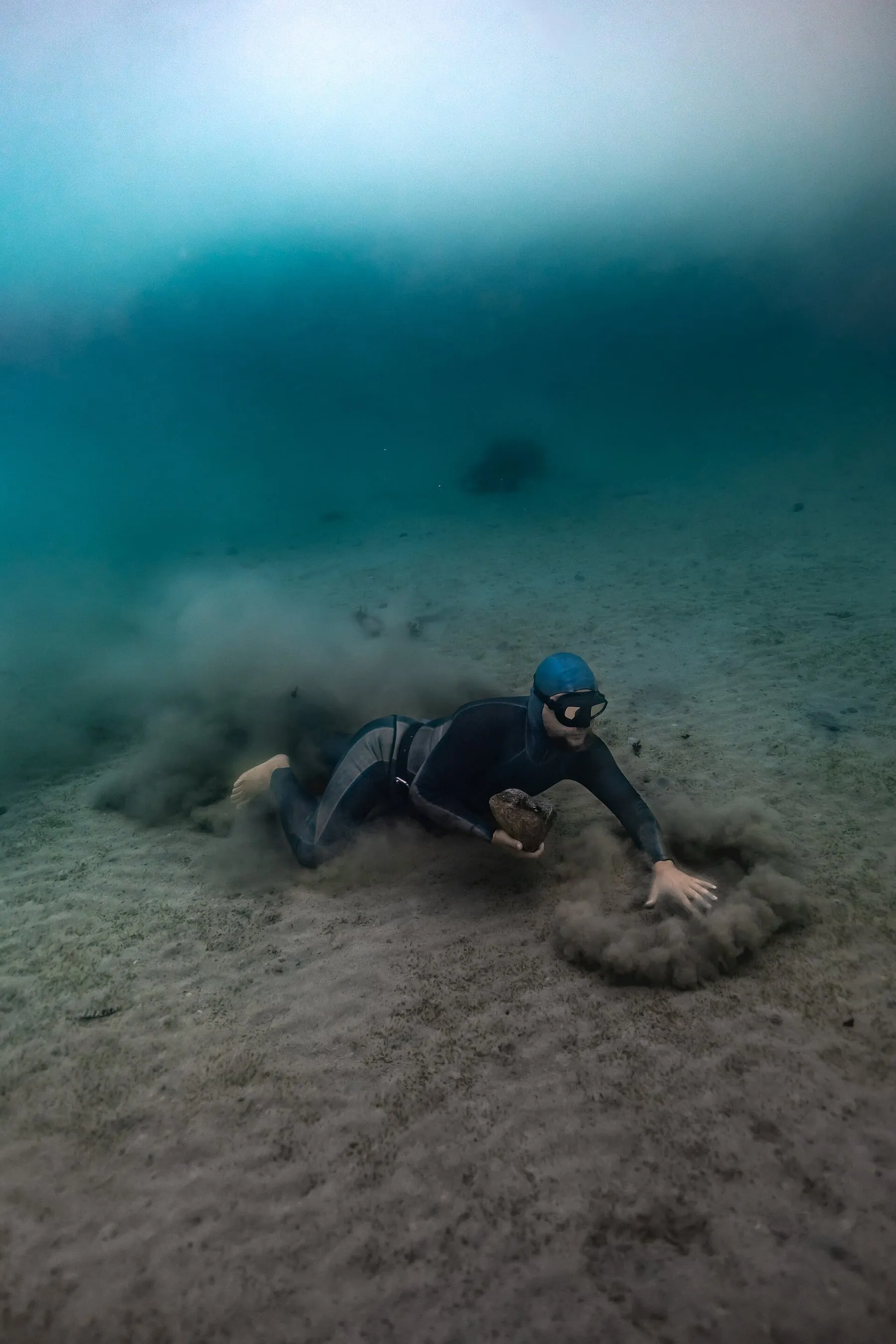 Freediver pod wodą